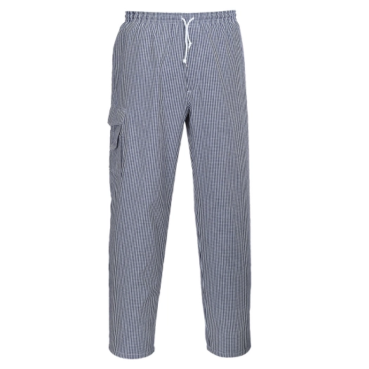 Pantalon Cuisine Chester couleur : Bleu Check taille XXL - PORTWEST