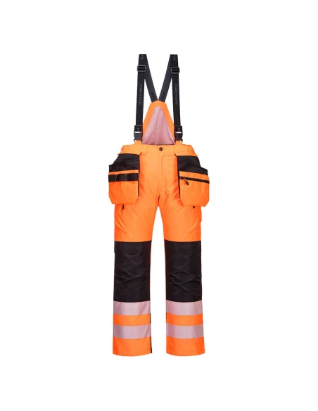 Pantalon d'hiver PW3 haute visibilité couleur : Orange/Noir taille XL - PORTWEST