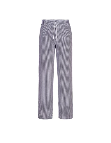 Pantalon de cuisine Bromley couleur : Bleu Check taille M - PORTWEST