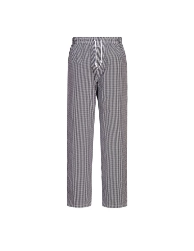 Pantalon de cuisine Bromley couleur : Échiquier Noir taille 4XL - PORTWEST