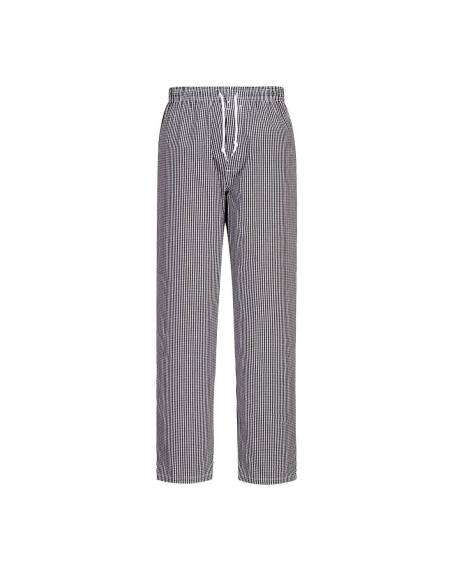 Pantalon de cuisine Bromley couleur : Échiquier Noir taille L - PORTWEST