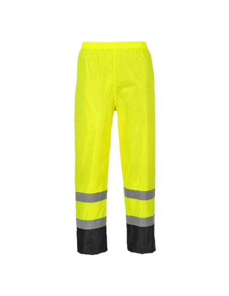 Pantalon de pluie Hi-Vis bicolore couleur : Jaune/Noir taille XXL - PORTWEST
