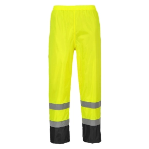 Pantalon de pluie Hi-Vis bicolore couleur : Jaune/Noir taille XXXL - PORTWEST