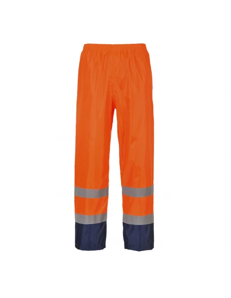Pantalon de pluie Hi-Vis bicolore couleur : Orange/Marine taille XXXL - PORTWEST