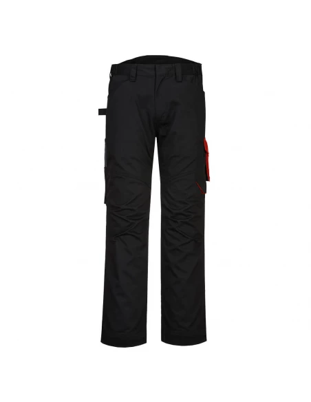 Pantalon de service PW2 couleur : Noir/Rouge taille 40 - PORTWEST