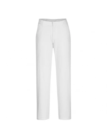 Pantalon femme Chino slim couleur : Blanc taille 42 - PORTWEST