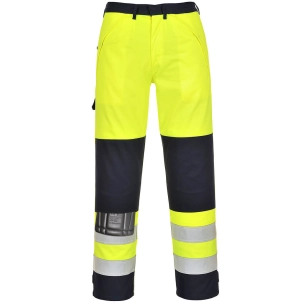 Pantalon Haute-visibilité Multirisques couleur : Jaune/Marine taille XXXL - PORTWEST