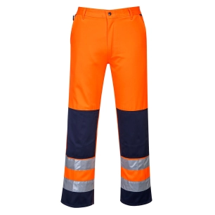 Pantalon Haute-Visibilité Séville couleur : Orange/Marine taille M - PORTWEST