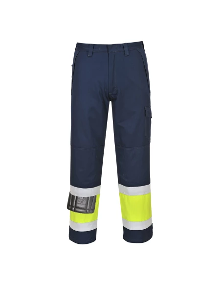 Pantalon Hi-Vis MODAFLAME couleur : Jaune/Marine taille XXXL - PORTWEST