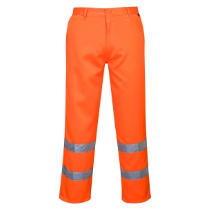Pantalon Hi-Vis Poly-coton couleur : Orange taille S - PORTWEST