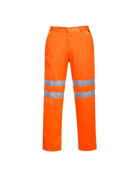 Pantalon Hi-Vis Poly-coton RIS couleur : Orange taille L - PORTWEST