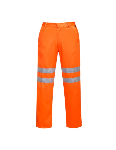 Pantalon Hi-Vis Poly-coton RIS couleur : Orange taille XS - PORTWEST