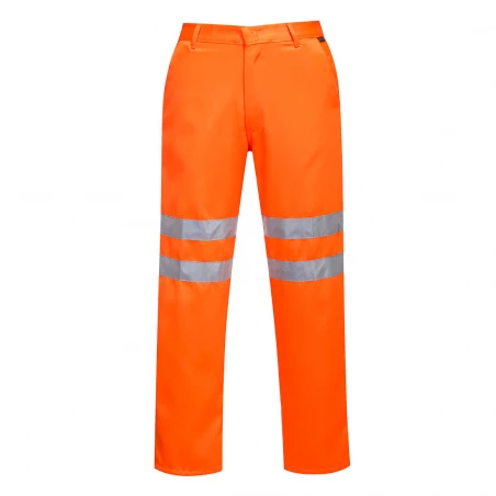 Pantalon Hi-Vis Poly-coton RIS couleur : Tall de couleur Orange taille M - PORTWEST