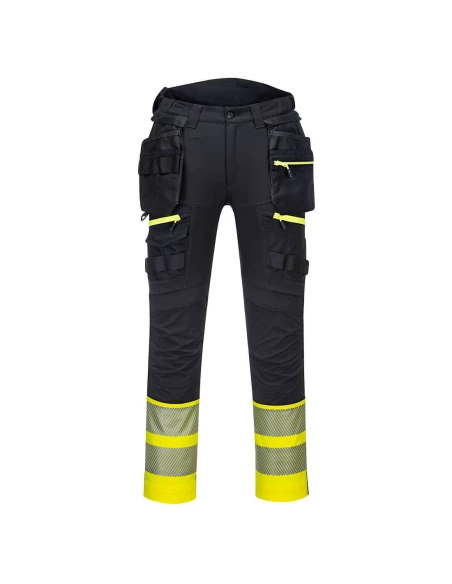 Pantalon Holster DX4 Hi-Vis Classe 1 couleur : Jaune/Noir taille 48 - PORTWEST