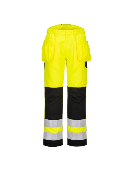 Pantalon Holster haute visibilité PW2 couleur : Jaune/Noir taille 48 - PORTWEST