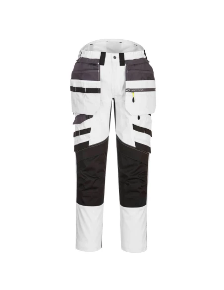 Pantalon DX4 poches flottantes démontables couleur : Blanc/Gris taille 42 - PORTWEST