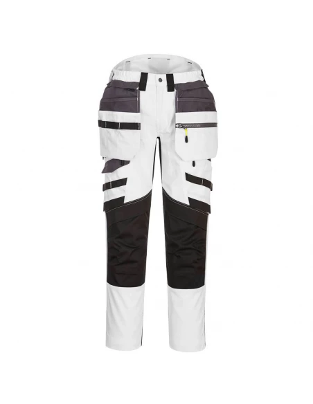 Pantalon DX4 poches flottantes démontables couleur : Blanc/Gris taille 54 - PORTWEST