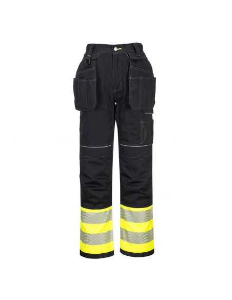 Pantalon Holster PW3 Hi-Vis Classe 1 couleur : Jaune/Noir taille 44 - PORTWEST
