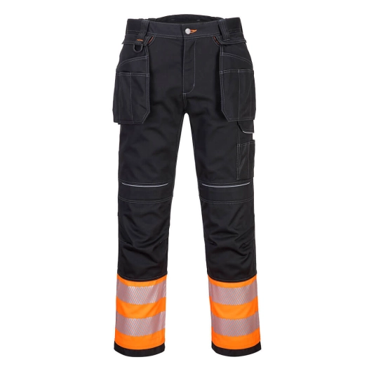 Pantalon Holster PW3 Hi-Vis Classe 1 couleur : Orange/Noir taille 46 - PORTWEST