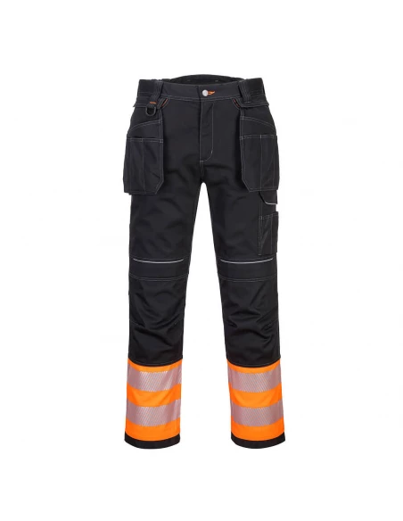 Pantalon Holster PW3 Hi-Vis Classe 1 couleur : Orange/Noir taille 54 - PORTWEST
