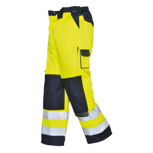 Pantalon HV Lyon couleur : Jaune/Marine taille S - PORTWEST