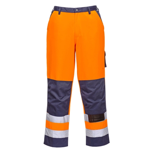 Pantalon HV Lyon couleur : Orange/Marine Ta taille L - PORTWEST
