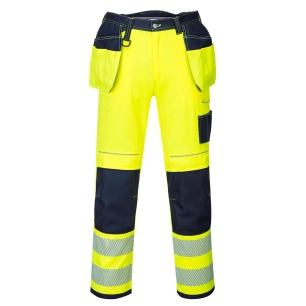 Pantalon HV PW3 poches flottantes couleur : Jaune/Marine Sho taille 42 - PORTWEST