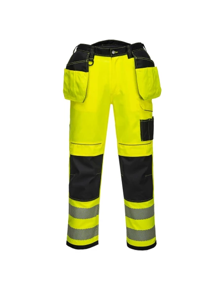 Pantalon HV PW3 poches flottantes couleur : Jaune/Noir Short taille 40 - PORTWEST
