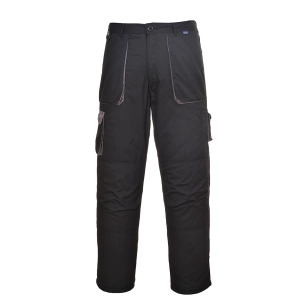 Pantalon Portwest Texo Contrasté matelassé couleur : Noir taille S - PORTWEST