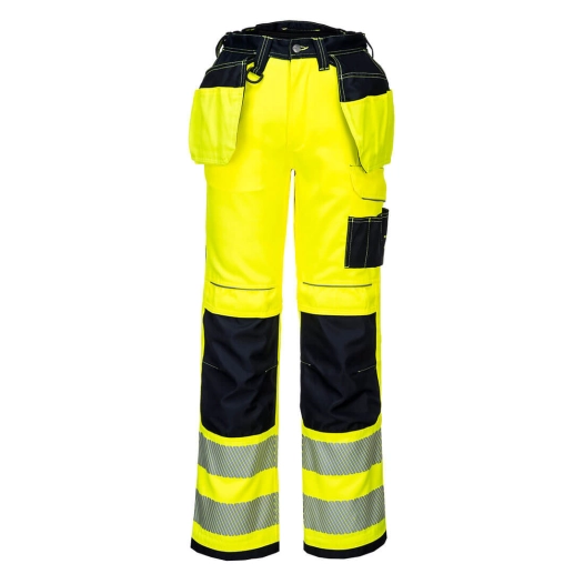 Pantalon PW3 Stretch Holster haute-visibilité couleur : Jaune/Noir taille 38 - PORTWEST