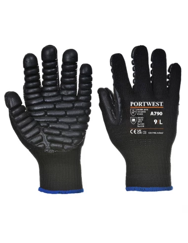 Gant Anti Vibration couleur : Noir taille L - PORTWEST