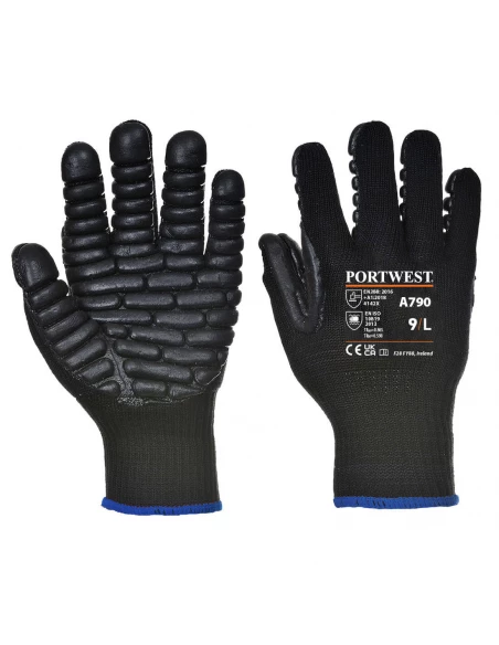 Gant Anti Vibration couleur : Noir taille M - PORTWEST