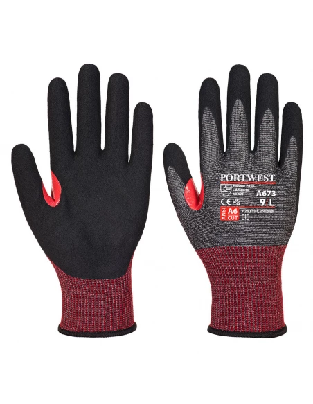 Gant anti-coupure mousse de nitrile CT AHR18 couleur : Noir taille M - PORTWEST
