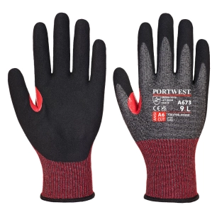 Gant anti-coupure mousse de nitrile CT AHR18 couleur : Noir taille XS - PORTWEST