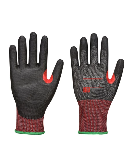 Gant anti-coupures cuir AHR13 couleur : Noir taille L - PORTWEST
