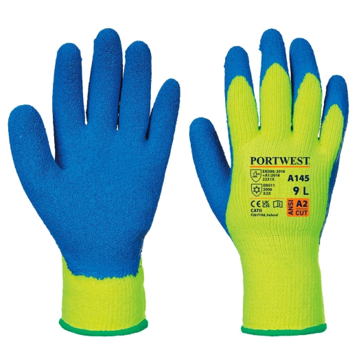 Gant Cold Grip couleur : Jaune/Bleu taille XL - PORTWEST