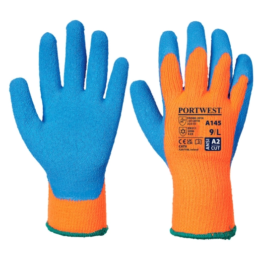 Gant Cold Grip couleur : Orange/Bleu taille XXL - PORTWEST