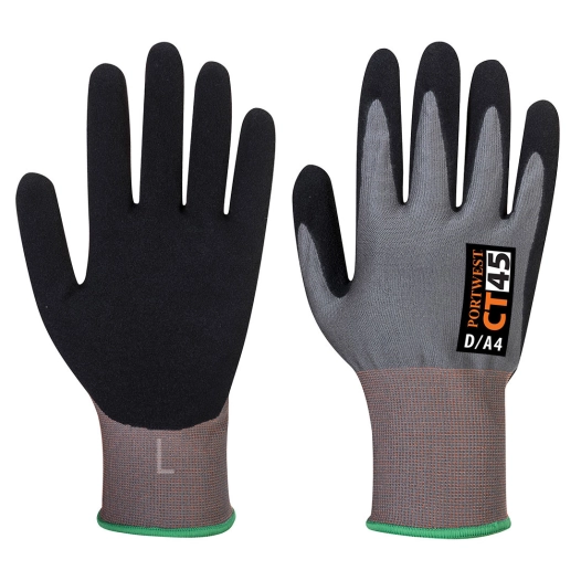 Gant Cut CT HR18 Mousse Nitrile couleur : Gris/Noir taille XS - PORTWEST