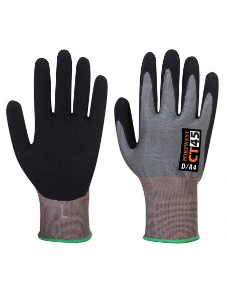 Gant Cut CT HR18 Mousse Nitrile couleur : Gris/Noir taille XS - PORTWEST