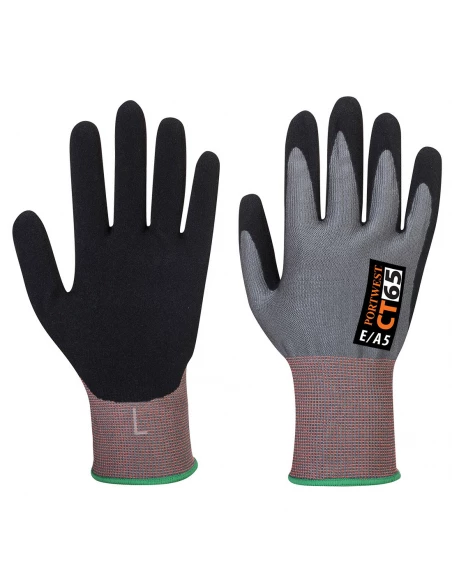 Gant Cut CT VHR15 Mousse Nitrile couleur : Gris/Noir taille M - PORTWEST
