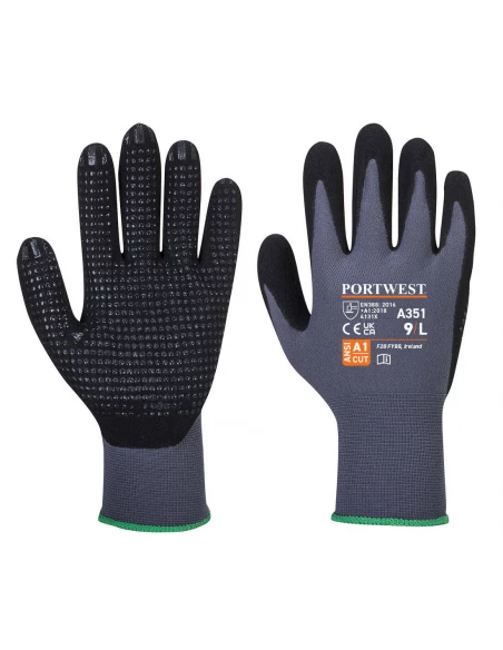 Gant DermiFlex Plus couleur : Gris/Noir taille XL - PORTWEST