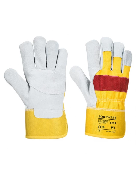Gant Docker Chrome Classique couleur : Jaune/Rouge taille XL - PORTWEST