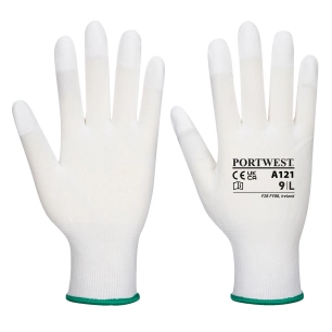 Gant doigts enduits PU couleur : Blanc taille S - PORTWEST