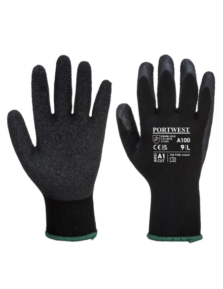 Gant Enduit Latex couleur : Noir taille L - PORTWEST