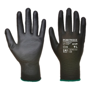 Gant enduit paume Polyuréthane - Carton (480 paires) couleur : Noir taille XS - PORTWEST
