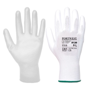 Gant enduit PU couleur : Blanc taille M - PORTWEST