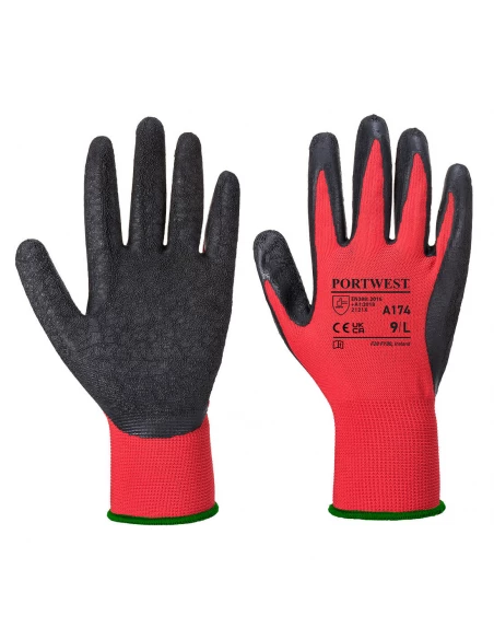 Gant Latex Flex Grip couleur : Rouge/noir taille XL - PORTWEST
