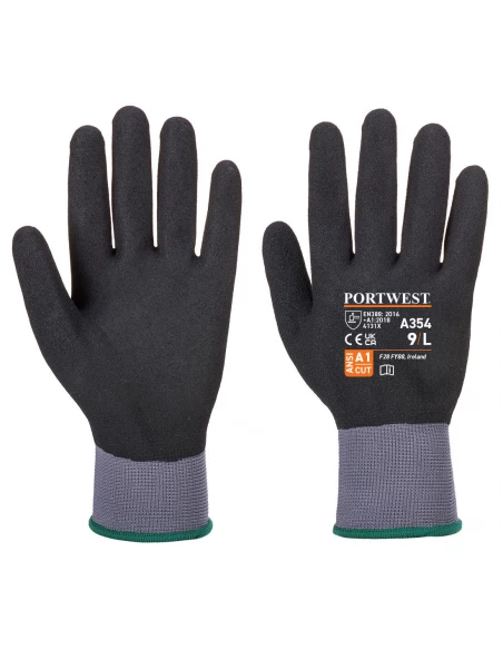 Gant Mousse PU/Nitrile DermiFlex Ultra Pro couleur : Noir taille M - PORTWEST