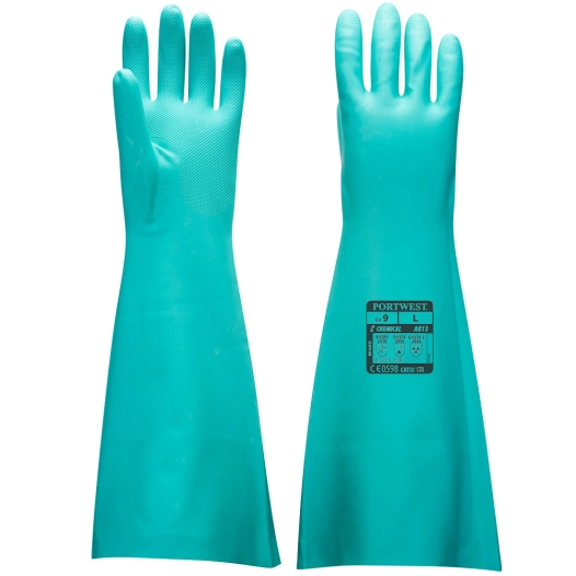 Gant Nitrile Extra-Long couleur : Vert taille XXL - PORTWEST