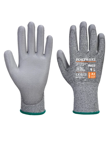 Gant paume PU coupure C couleur : Gris taille S - PORTWEST